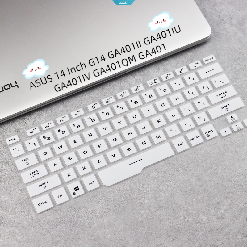 Keyboard Laptop Tahan Air Film Pelindung TPU Berkualitas Tinggi Untuk ASUS 14inci G14 GA401II GA401IU GA401IV GA401QM GA401 Keyboard Silicone Cover Film Tahan Debu [ZK]