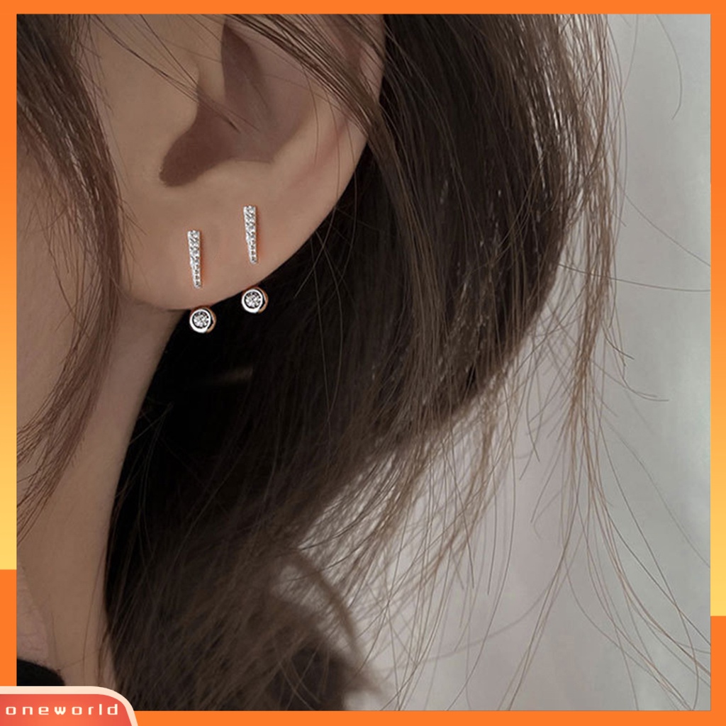 [WOD] 1pasang Anting Pejantan Tanda Seru Asimetris Wanita Tanda Tanya Kecil Ear Studs Perhiasan Hadiah