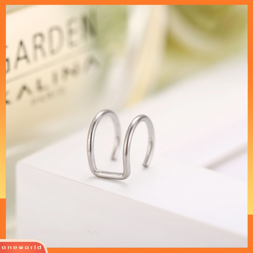 [WOD] 5pcs /Set Kreatif Ganda C U-shaped Cartilage Non-pierced Ear Clip Earrings