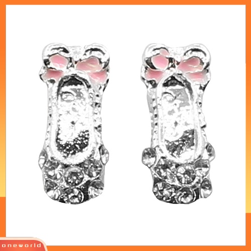 [WOD] Wanita Lucu Ikatan Simpul Sepatu Balet Bentuk Telinga Studs Fashion Shiny Earrings Jewelry