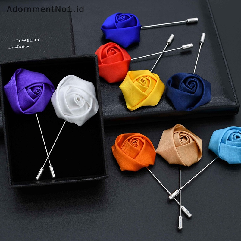 [AdornmentNo1] Groomsmen Boutonniere Wedding Korsase Pria Bros Pin Burdy Sutra Bunga Mawar [ID]