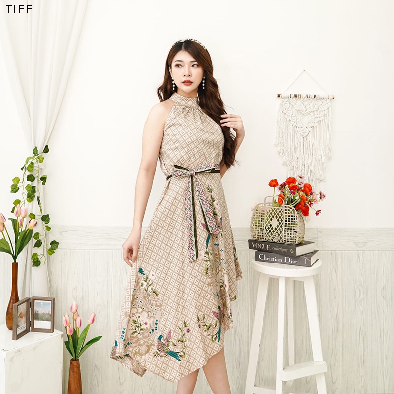 Evercloth Tiff Dress Batik Modern Wanita Gaun Terusan Jumbo