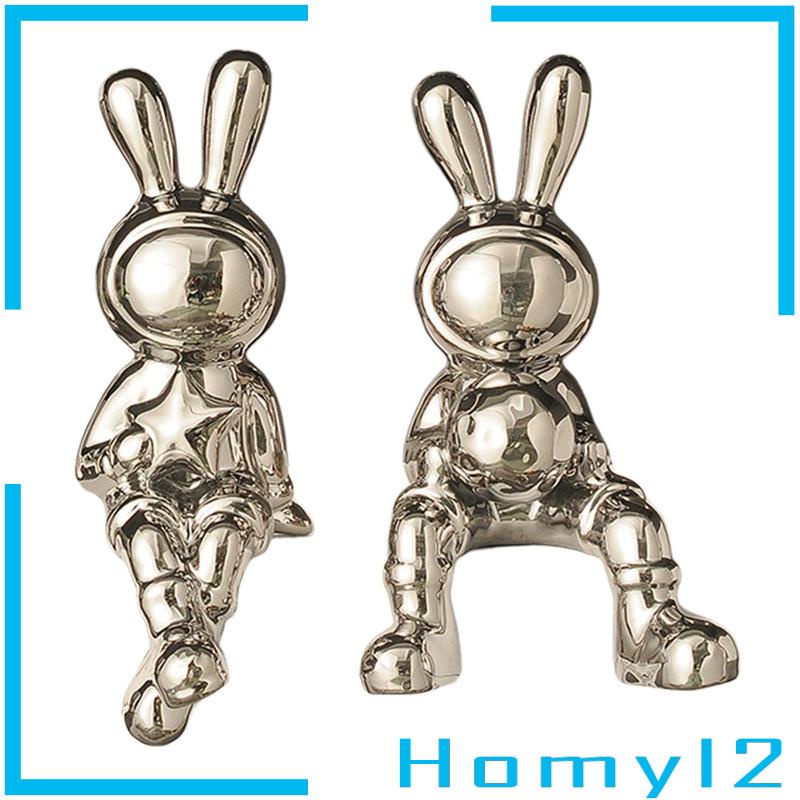 [HOMYL2] Patung Kelinci Gambar Hewan Pajangan Hadiah Ulang Tahun Desktop Bunny Statues