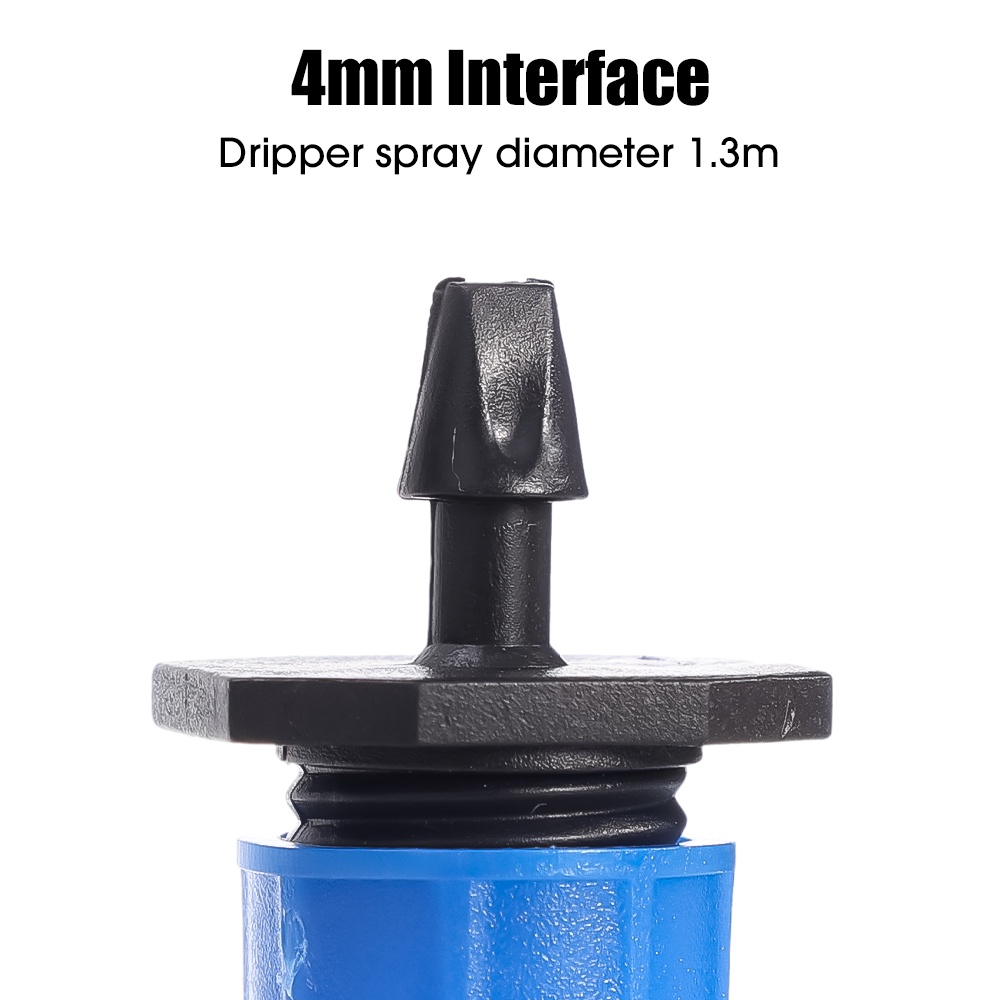 Dripper Irigasi Otomatis 8lubang Adjustable/Nozzle Irigasi Taman 360derajat/sistem Penyiraman Penyemprotan Air Tanam Hijau/Alat Penyemprot Pertanian Irigasi