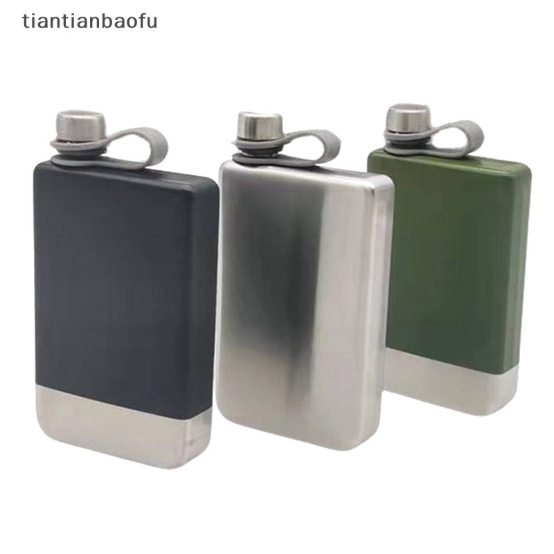 [tiantianbaofu] Termos Pinggul Bahan Stainless Steel Untuk Whiskey 9oz Hip Flask Dengan Corong Anti Bocor Flask Boutique