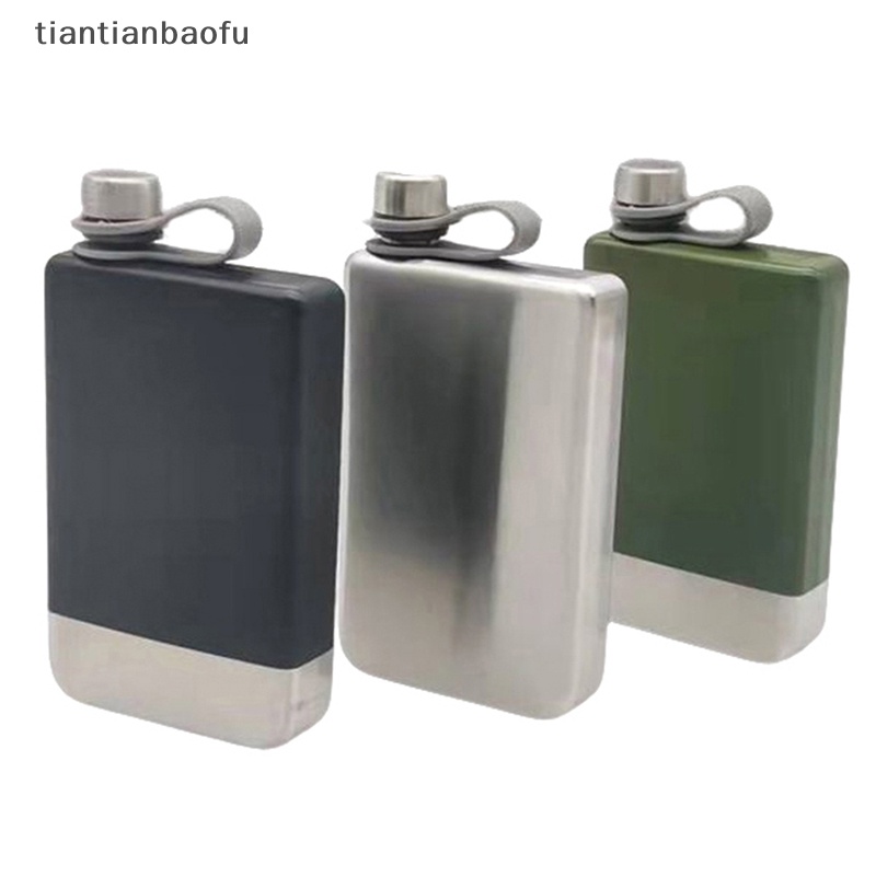 [tiantianbaofu] Termos Pinggul Bahan Stainless Steel Untuk Whiskey 9oz Hip Flask Dengan Corong Anti Bocor Flask Boutique