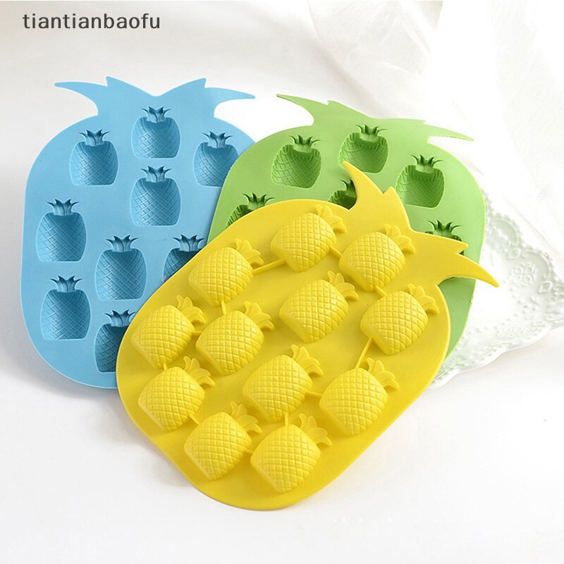 [tiantianbaofu] Diy Pineapple Ice Cube Ball Mold Tray Silikon Sphere Mold Bar Whiskey Cocktails Boutique