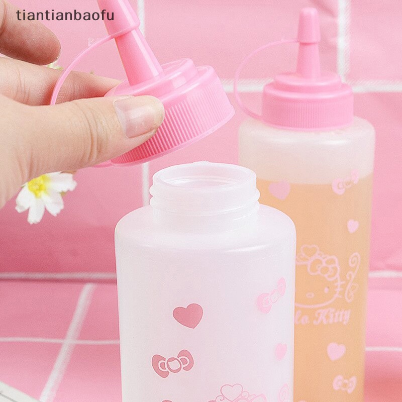 [tiantianbaofu] Kawaii Oil Pot Lucu Dapur Squeeze Bottle Botol Bumbu Salad Saus Tomat Butik