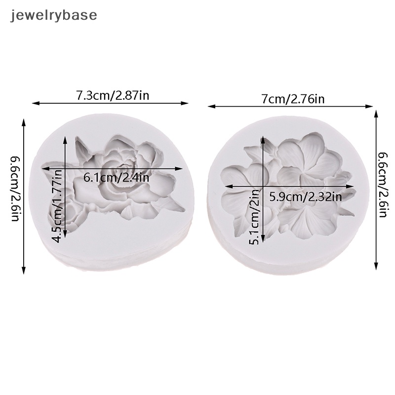 [jewelrybase] Cetakan Silikon Bentuk Bunga DIY Gardenia Plumeria Rubra Kue Sabun Fondant Mold Butik