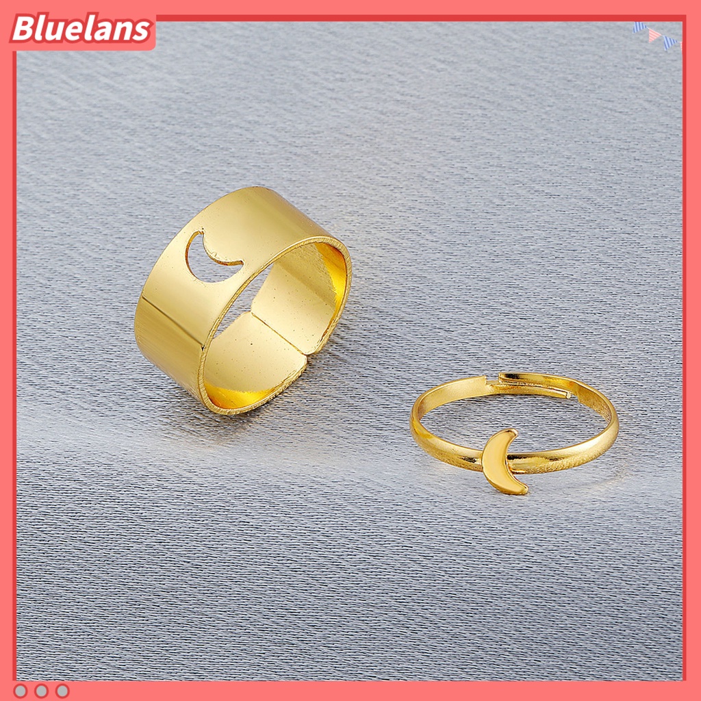 [BLS] 2pcs Cincin Jari Pesawat Bintang Bulan Hollow Pria Wanita Vintage Butterflies Rings Untuk Pernikahan