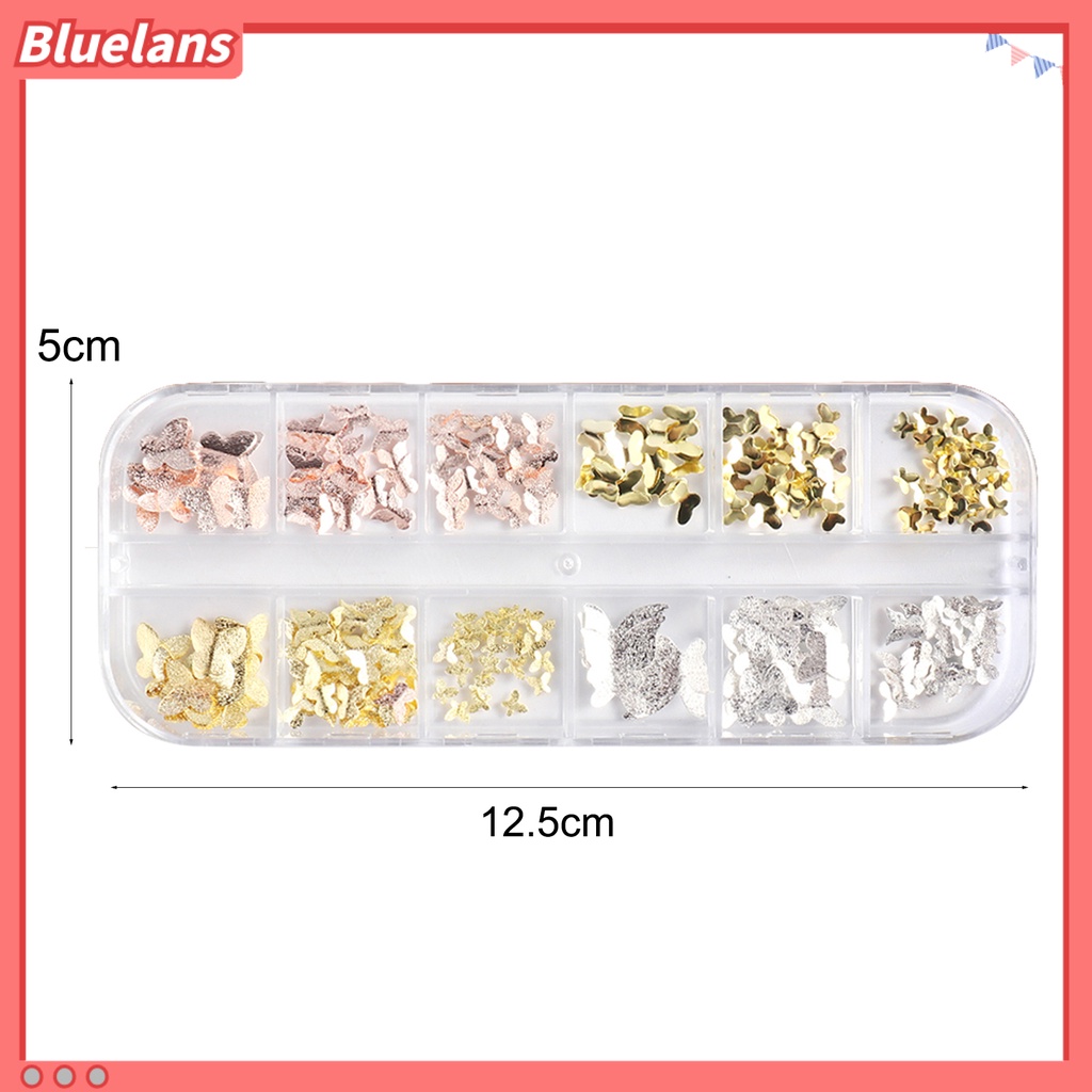 [BLM] 1kotak Dekorasi Kuku Bentuk Halus Tahan Luntur Logam 3D Kupu-Kupu DIY Nail Art Perhiasan Manicure Desain Perlengkapan Kecantikan