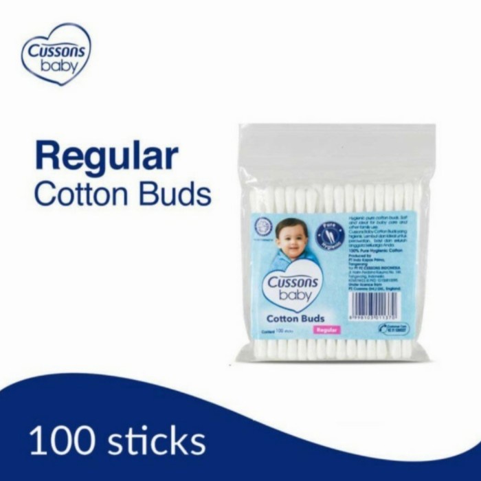 CUSSONS Baby Cotton bud Reguler/Fine Cotton Bud 50's/100's | Cotton Bud Bayi Cusson baby