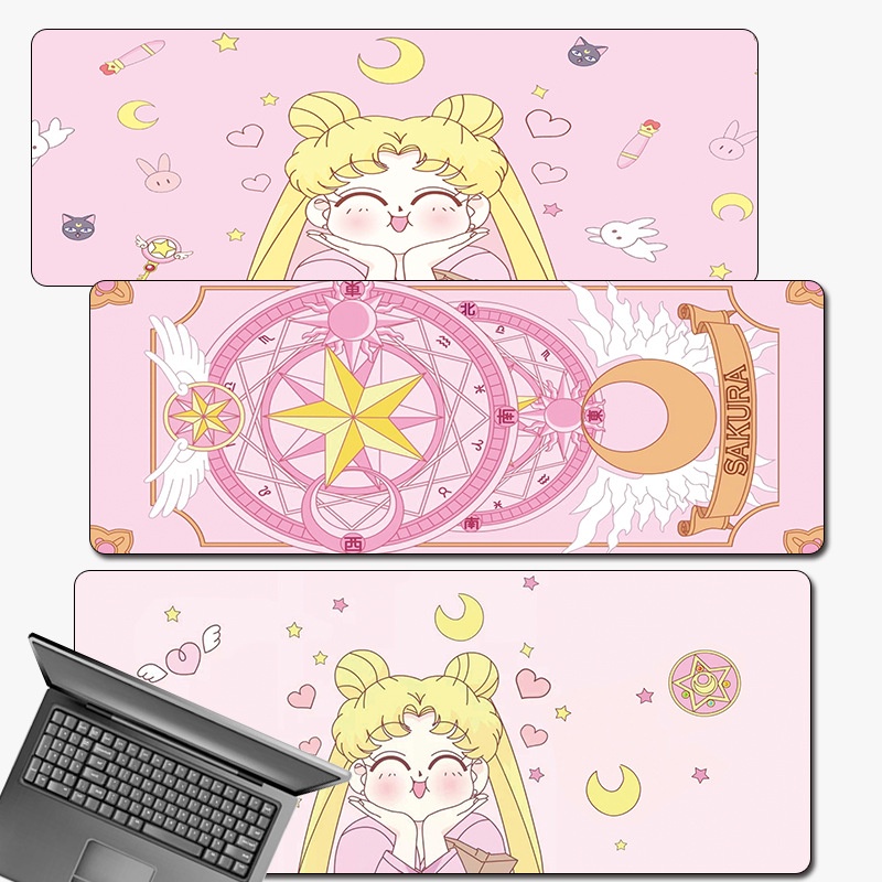 Sailor Moon Mouse Pad Anime Mousepad Alas Meja Gaming Aksesoris Pc Kantor Karpet Lucu Mousepads Deskmat Gamer Keyboard Cabinet [ZK]