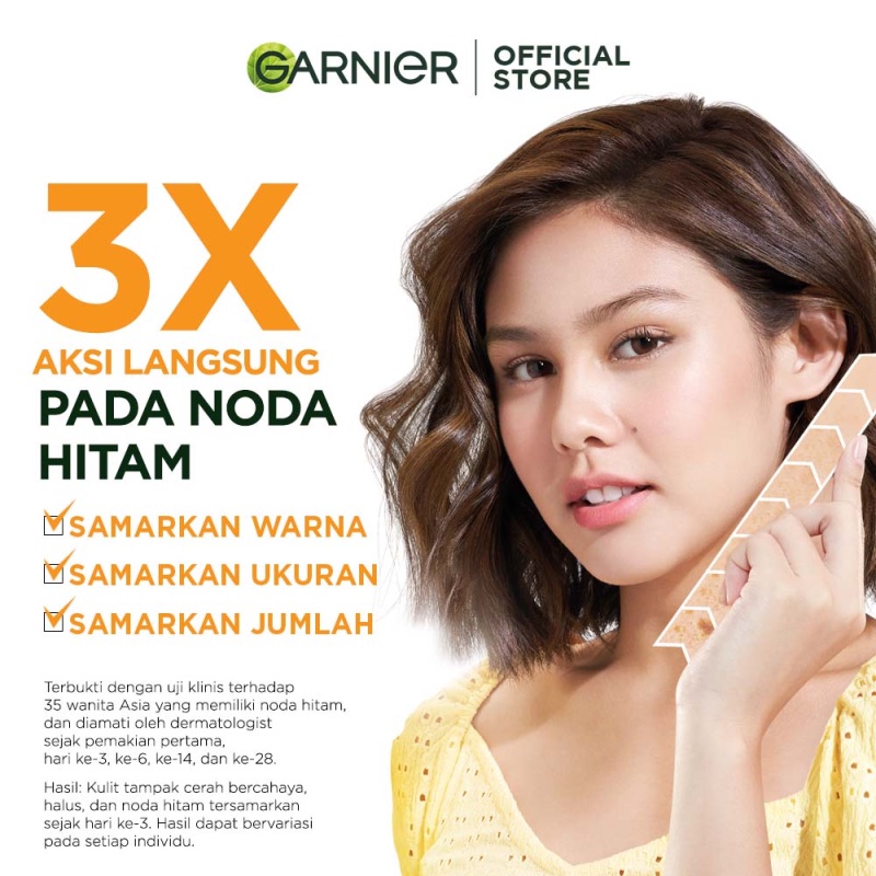 Garnier Bright Complete Vitamin C 30x Booster Serum Skin Care - 15/30/50 ml (Cepat Cerahkan Noda Hitam & Samarkan Bekas Jerawat) Image 3