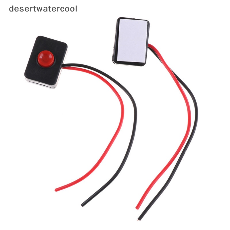 Deid 2PCS DC 12V 2A Dasar Perekat Push Button Action Wired Switch Untuk Mobil Martijn