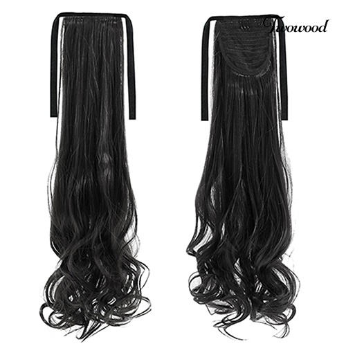 Twowood Wanita Fashion Panjang Berbulu Keriting Palsu Ponytail Wig Sopak Palsu Rambut Ekstensi