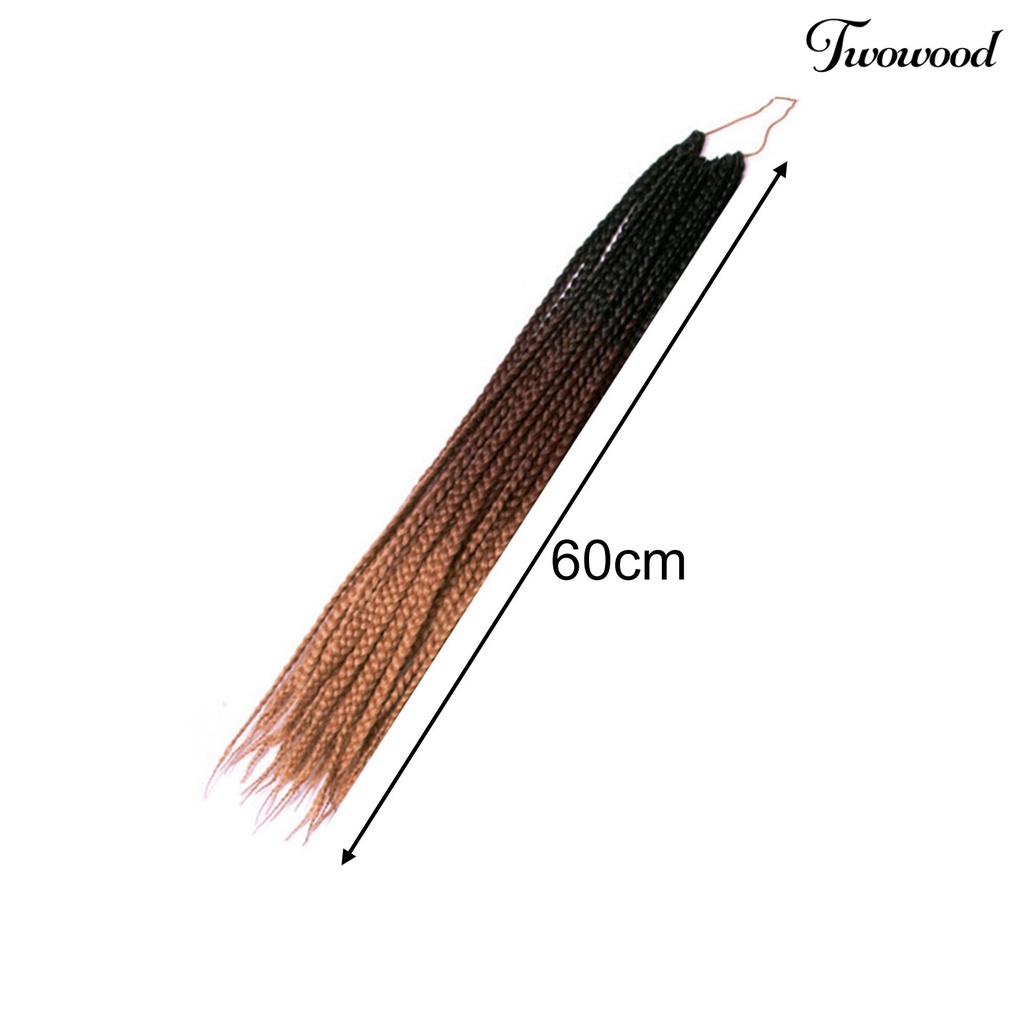 Twowood 60cm Hair Extension Rambut Palsu Blok Warna Kepang Untuk Club