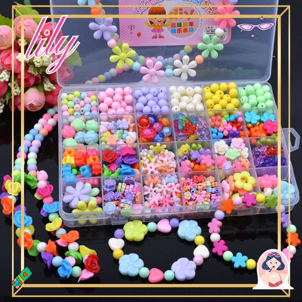 Lily Anak Perempuan DIY Manik Set Gadis Set Mainan Untuk Anak Perempuan Perlengkapan Craft Jewelry Making Kit Untuk Anak