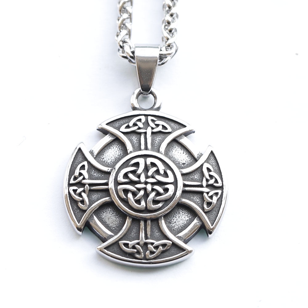 New Fashion Norse Viking Valknut Celtic Cross Kalung Rantai Perhiasan