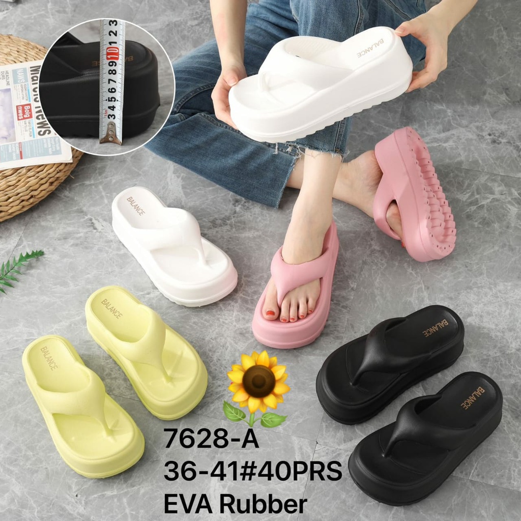 Sandal Karet Jelly Wedges Wanita Import Model Fashion Korea Terbaru Original Kekinian by AGUNG STYLE BALANCE 7628-A