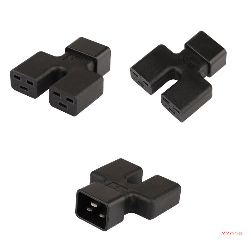 Zzz Solid C20 to Dual C19 Power Adapter Iec320 Male Side Connect to C19 Kabel Listrik