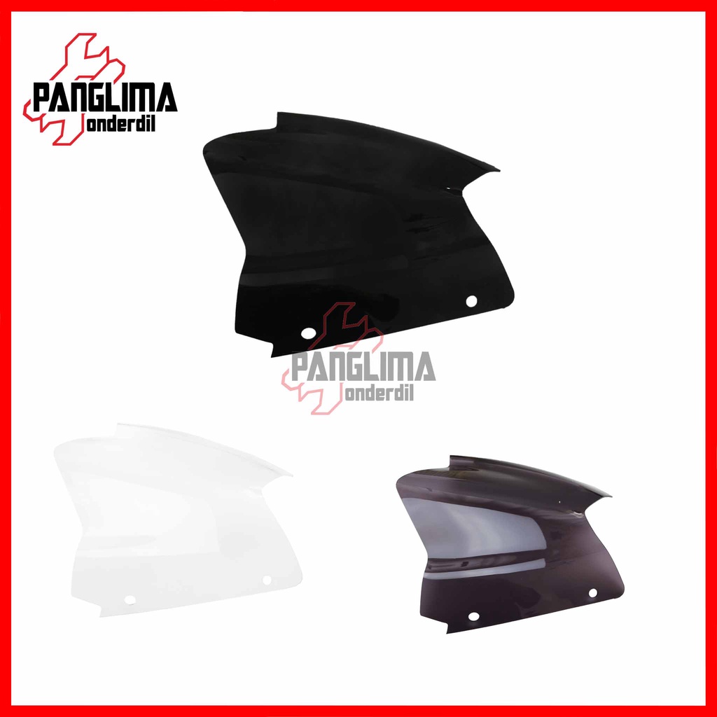 Visor Satria FU Barong Lama 2011-2012 Winsil Windshield Winshild Wind Shield Sil Shild Hitam Bening Ribben Riben Smoke