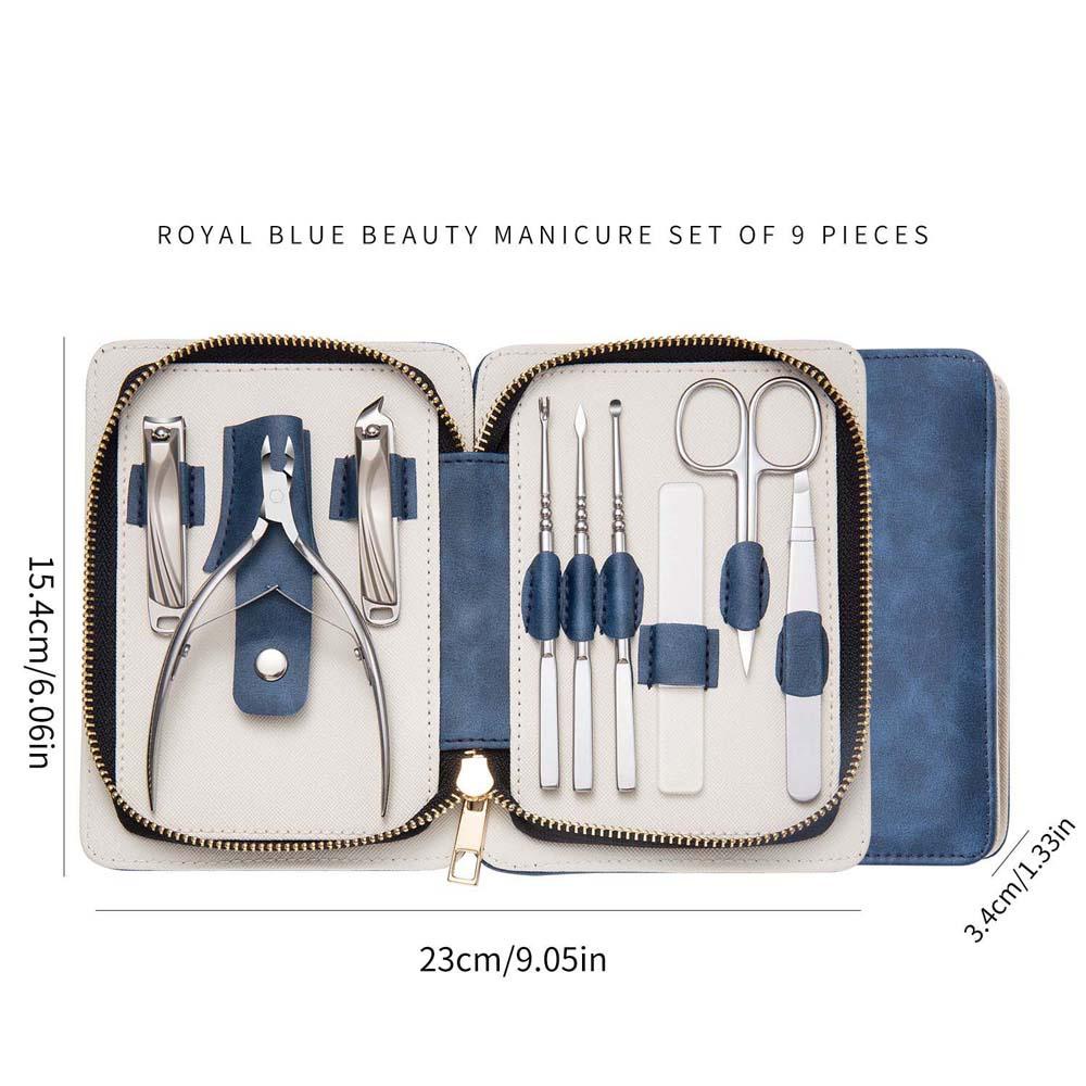 Needway Gunting Kuku Set Perawatan Kuku Profesional Kualitas Tinggi Kutikula Nipper Kuku Sanding Pedicure Earpick Pinset Alis Manicure Tool