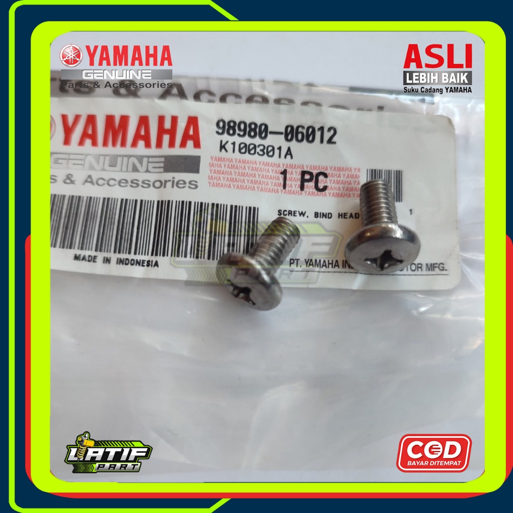 Baut cover knalpot mio nuovo z jupiter z1 original yamaha 98980-06012