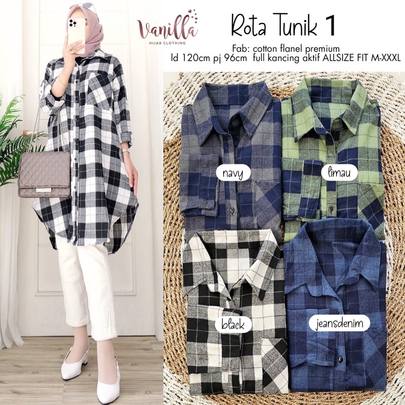 ROTA TUNIK 1 ORI VANILLA | Flanel Premium
