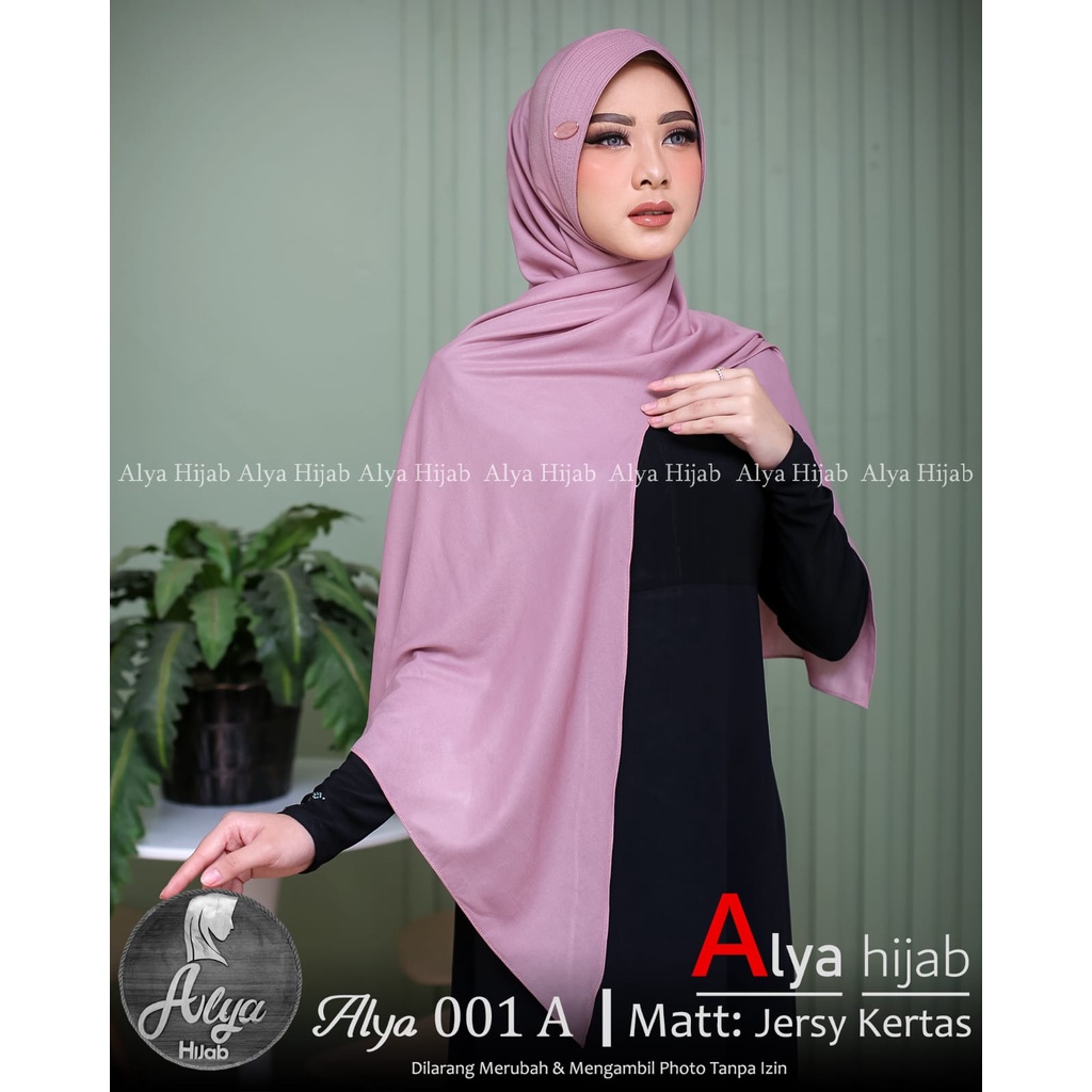 Jilbab Pastan Soft Pad Alya 001A Bahan Jersey Kertas By Aura Busana