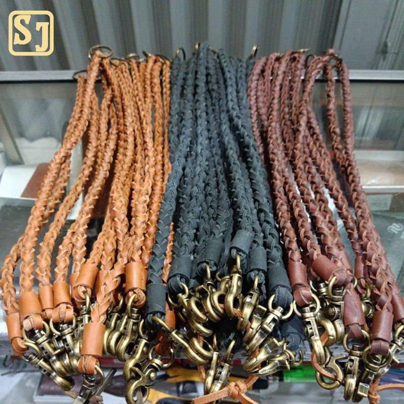 TALI DOMPET Kulit Asli 100% || Tali Sulam Kulit Cibaduyut untuk Dompet