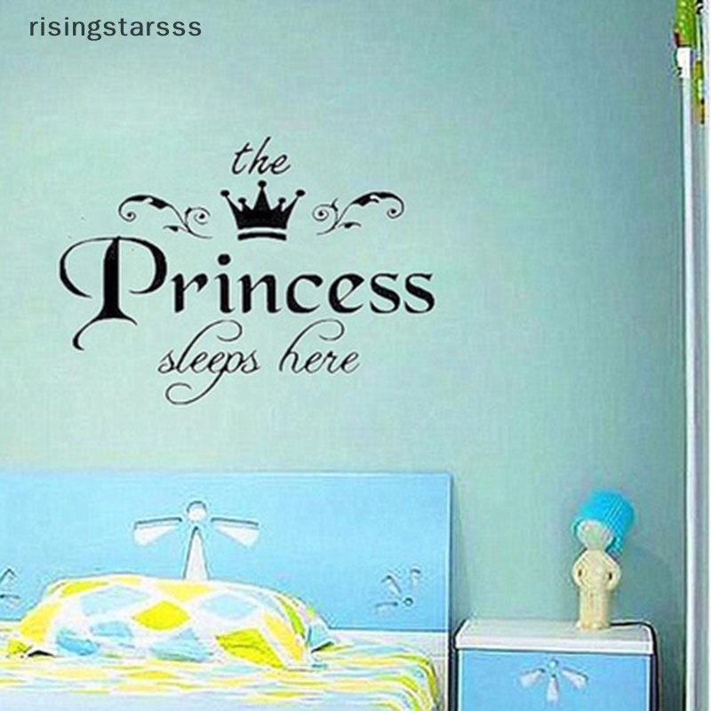 Rsid Span-new diy removable princess sleeps wall ers art vinyl decals Rumah Kamar Bayi Perempuan Kamar Tidur Asrama Dekorasi Jelly