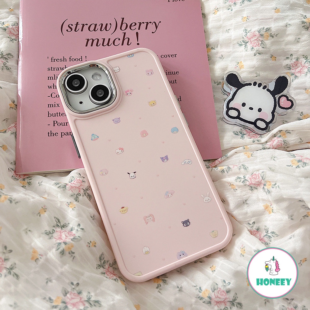 Casing Ponsel Karakter Kartun Lovely Pink Untuk iPhone 14 Pro Max13 12/12pro 11 Pro Max XR XS 7 8Plus Anime Trendi Shockproof Back Cover