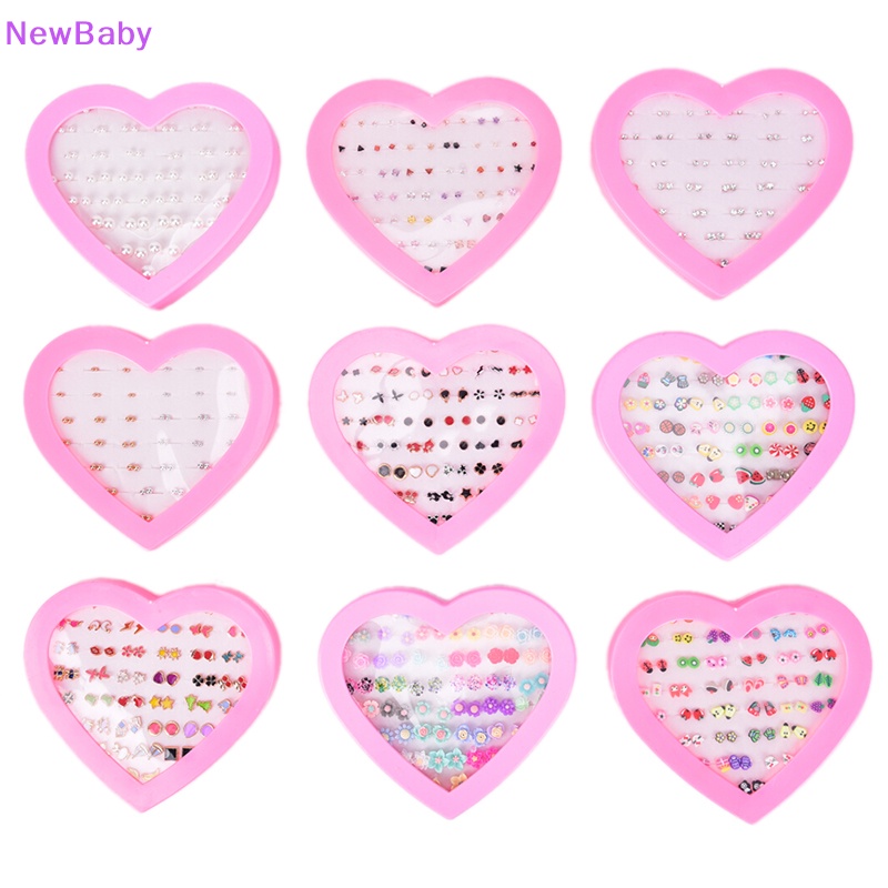 Newbaby Handmade Mix Style Buah Bunga Clay Anting Tusuk Set Anak Anting Perhiasan ID