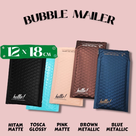

[SC] AMPLOP BUBBLE | BUBBLE MAILER | BUBBLE PACKING RUSFET VARIAN 12X18 - 12CM x 18CM, PINK MATTE