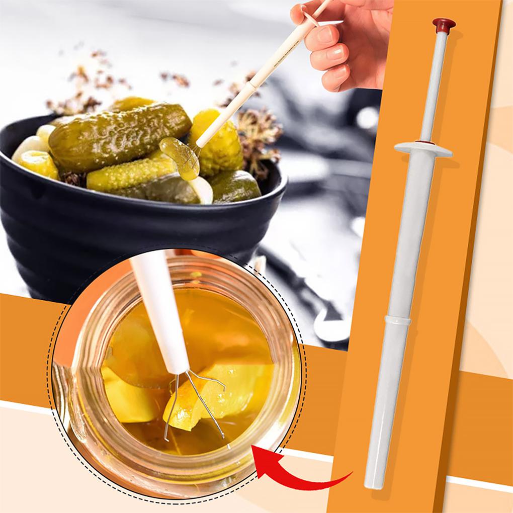 Stainless Steel Food Picker Wadah Genggam Grabbing Fork Fruits Clamp Alat Koki Dapur Restoran Camping BBQ Masak