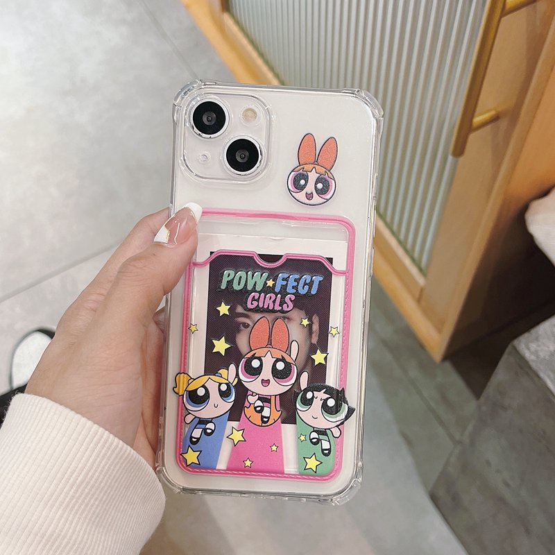 Card Case The Powerpuff Girls Soft Case HP iP iPhone 14 13 12 11 Pro X XS XR Max 7 8 + Plus FTD Casing Apple