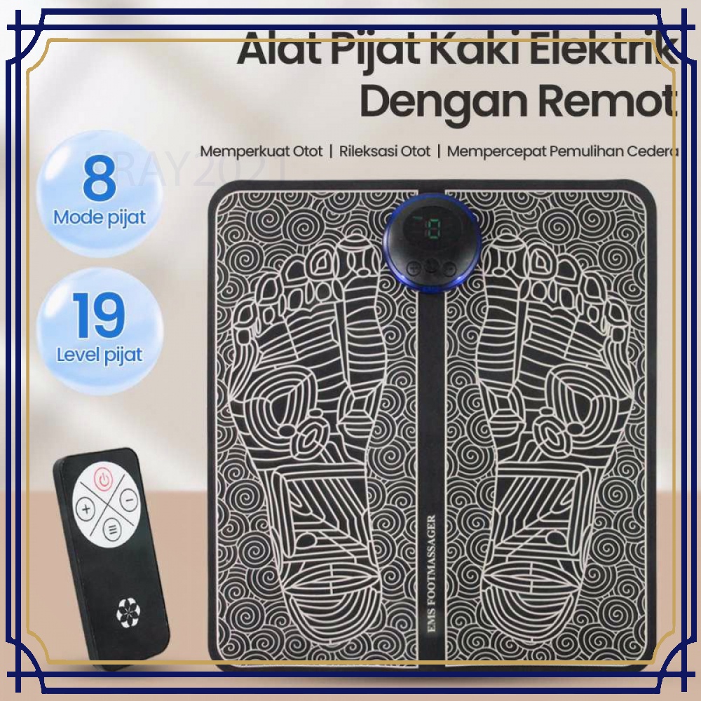 Pemijat Kaki Elektrik Pulse EMS Muscle Mat Massager -HL461