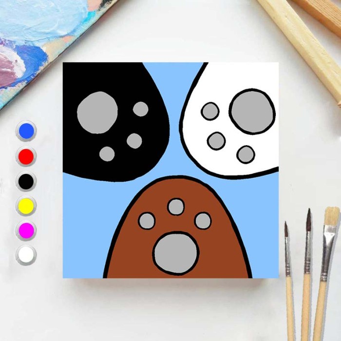

Paint by number BARE BEAR 2 20x20 Wooden Painting kit/Set Melukis - BARE BEAR 7, 1 pcs