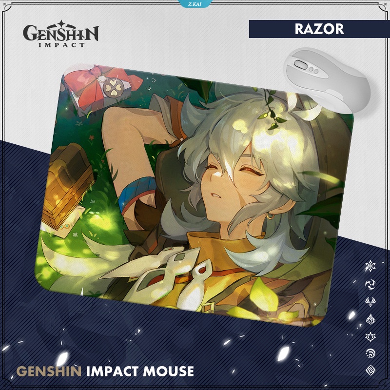 Genshin Impact Tighnari Ganyu Keqing Hu Tao Anak Laki-Laki Dan Perempuan Komputer Mouse Pad Anti-slip Mat Desktop Mat Aksesoris Komputer Mouse Pad [ZK]