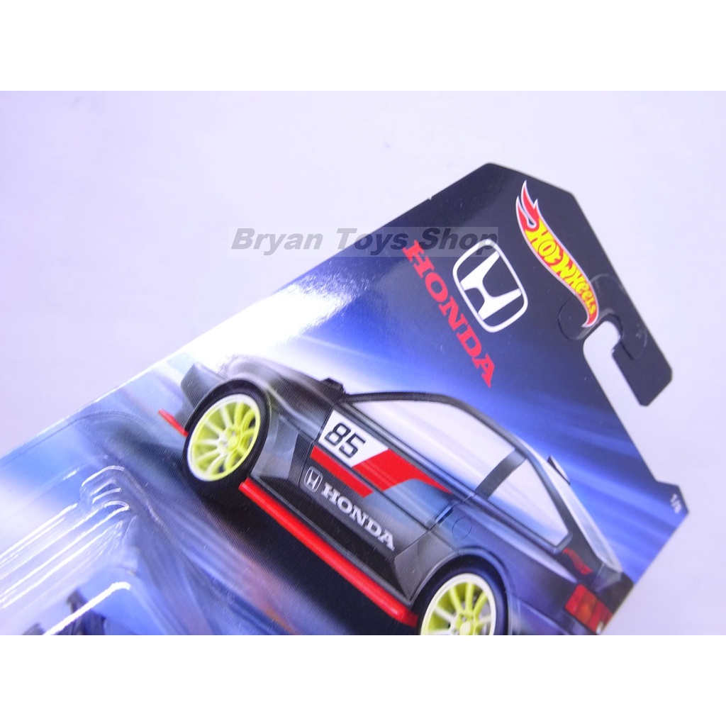 Hot Wheels Card Ketekuk / Bubble Pecah Honda Series 1985 Honda CR-X Hitam