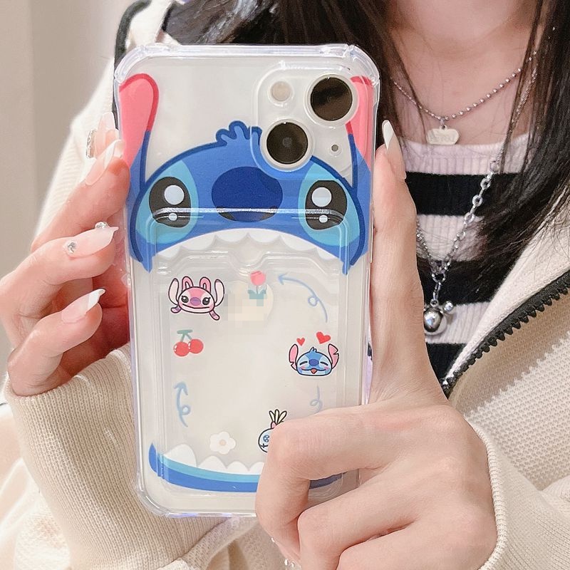 Card Case Lovely Stitch Soft Case HP iP iPhone 14 13 12 11 Pro X XS XR Max 7 8 + Plus FTD Casing Apple