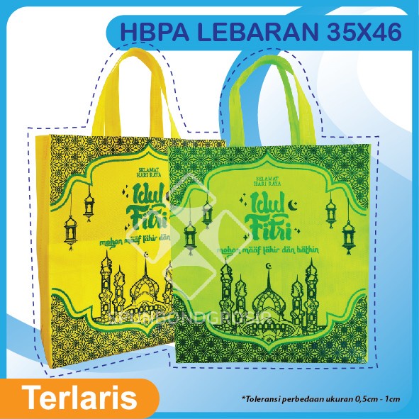 

Promo Terjangkau (35x46) HBPA Goodie Bag Tas Kain Spunbond Lebaran - Kuning