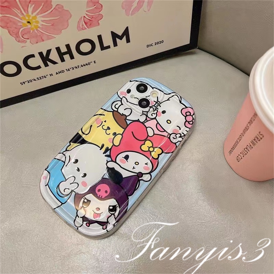 OPPO A78 A17 A17k A77 A77s A57 A76 A96 A16 A16s A16k A15 A15s A54 A74 A95 A94 A93 A53 A5 A9 2020 A3s A5s A7 A12e A52 A92 Full Layar Kartun Sabun Telepon Case Bening TPU Soft Cover
