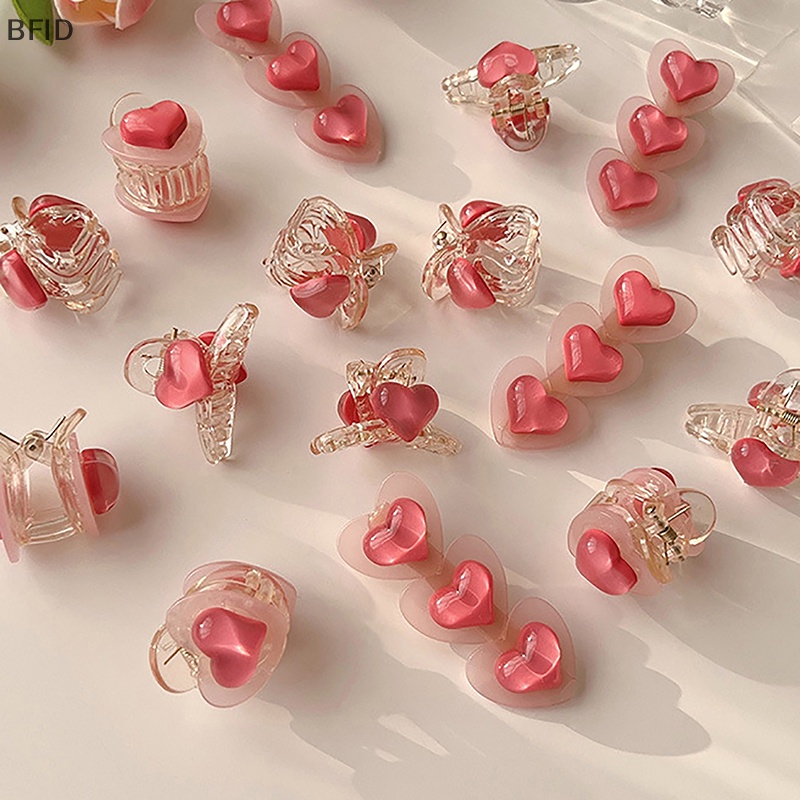 [BFID] Sepasang pink Lucu Manis Cinta Bola duckbill Klip Korea INS hair clip side clip [ID]