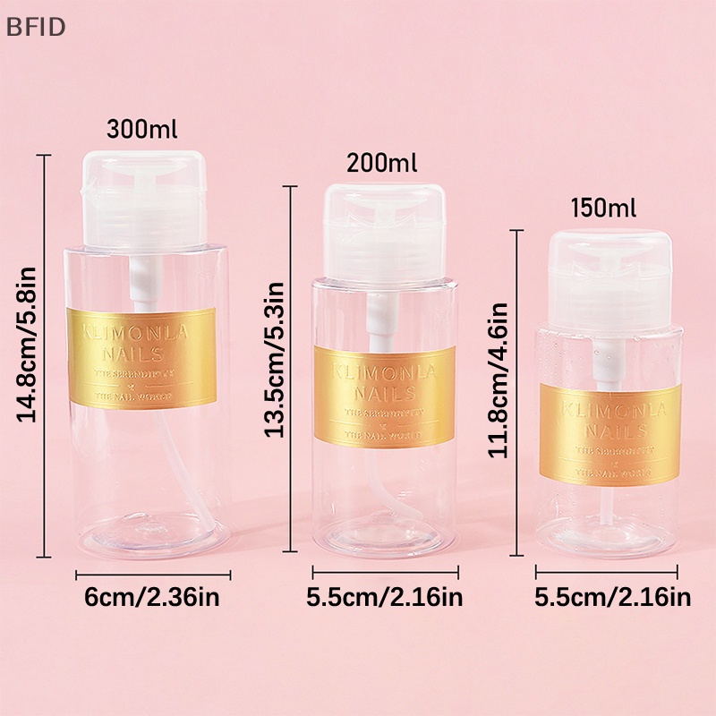 [BFID] Dispenser Pembersih Kuku Kosong Botol Isi Ulang Tekan Pump Bottles 150 /200 /300ml [ID]