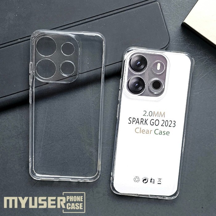 Clear Case Tecno Spark 10 NFC/10 Pro/Spark GO 2023/Spark 8C/POP 5LTE Softcase Tebal Bening