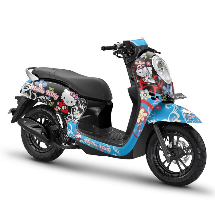 Decal Full body stiker Scoopy Tahun NEW FI 2023-2020 Hello Kitty Hitam