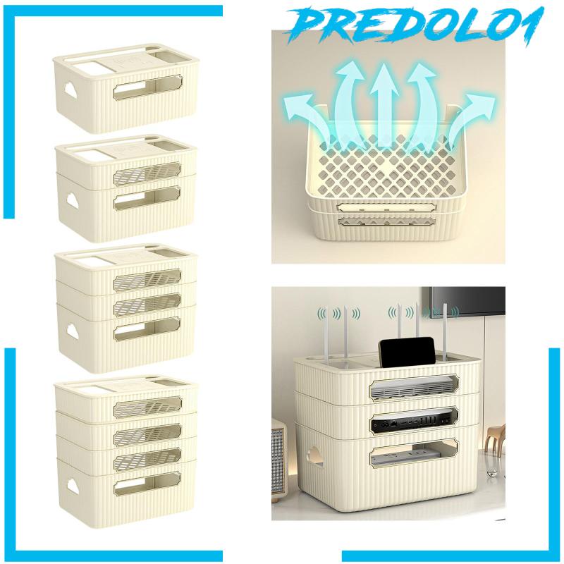 [Predolo1] Router Storage Case Tempat Penyimpanan Kabel Kawat Untuk Komputer Ruang Tamu Rumah