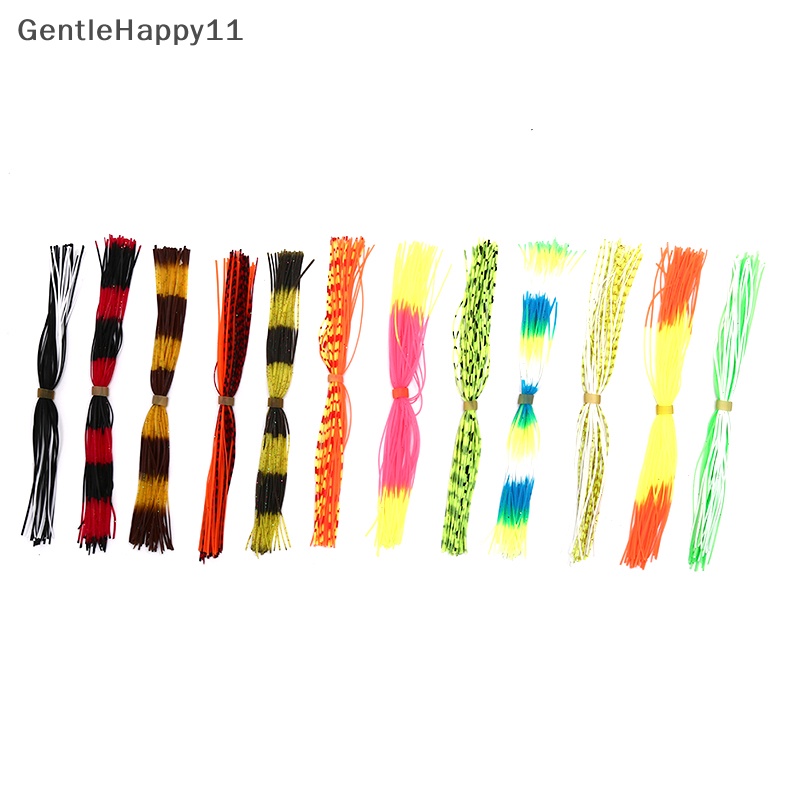 Gentlehappy 12ikat Rok Mix Silikon Untuk Jig Lures Squid Skirt Fly Tying Material id